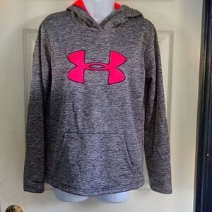Small Under Armour Cold Gear Storm Gray Loose Durable Athletic Hoodie Sweatshirt